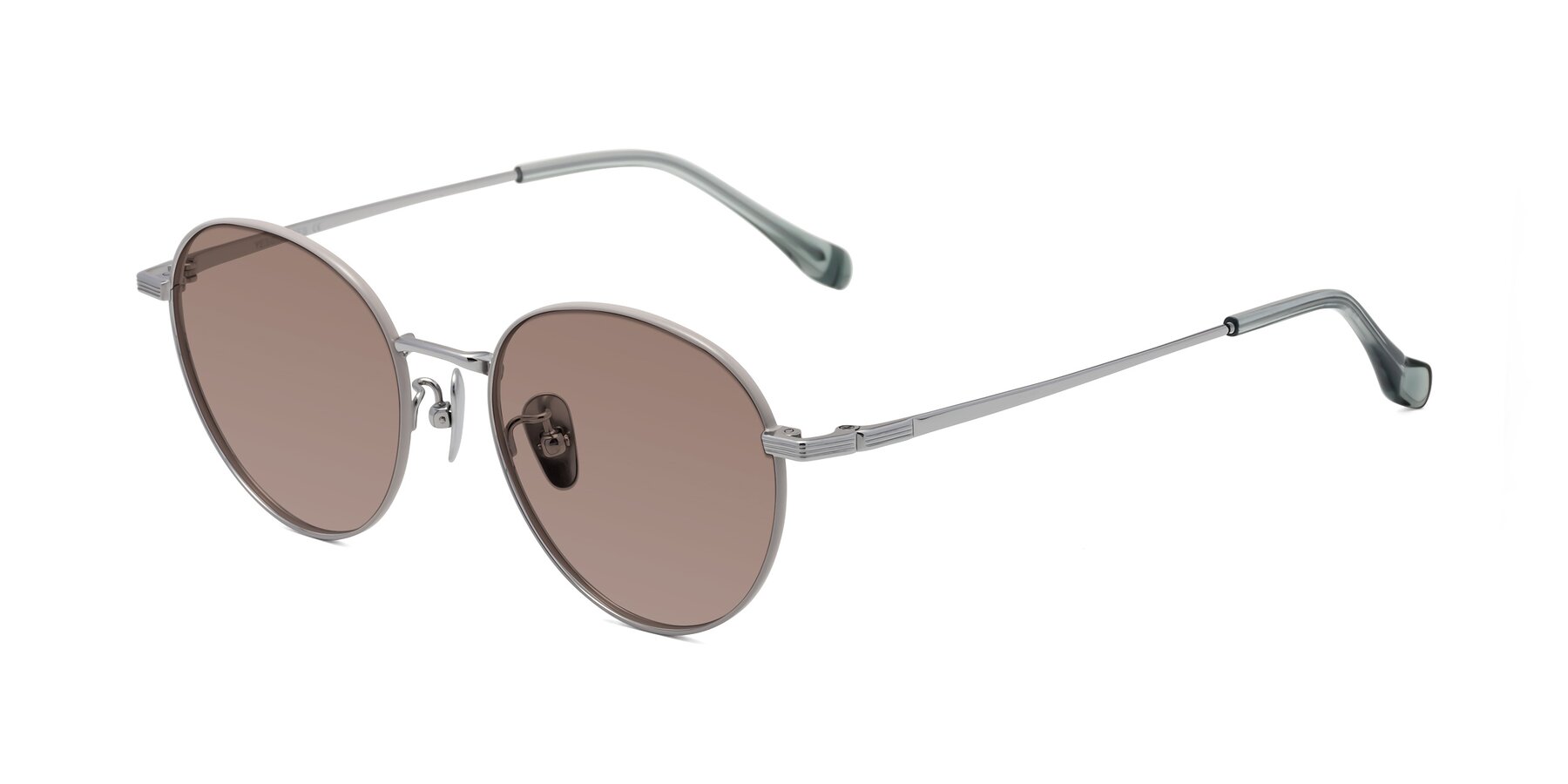 Angle of Sahala in Gray-Silver with Medium Brown Tinted Lenses