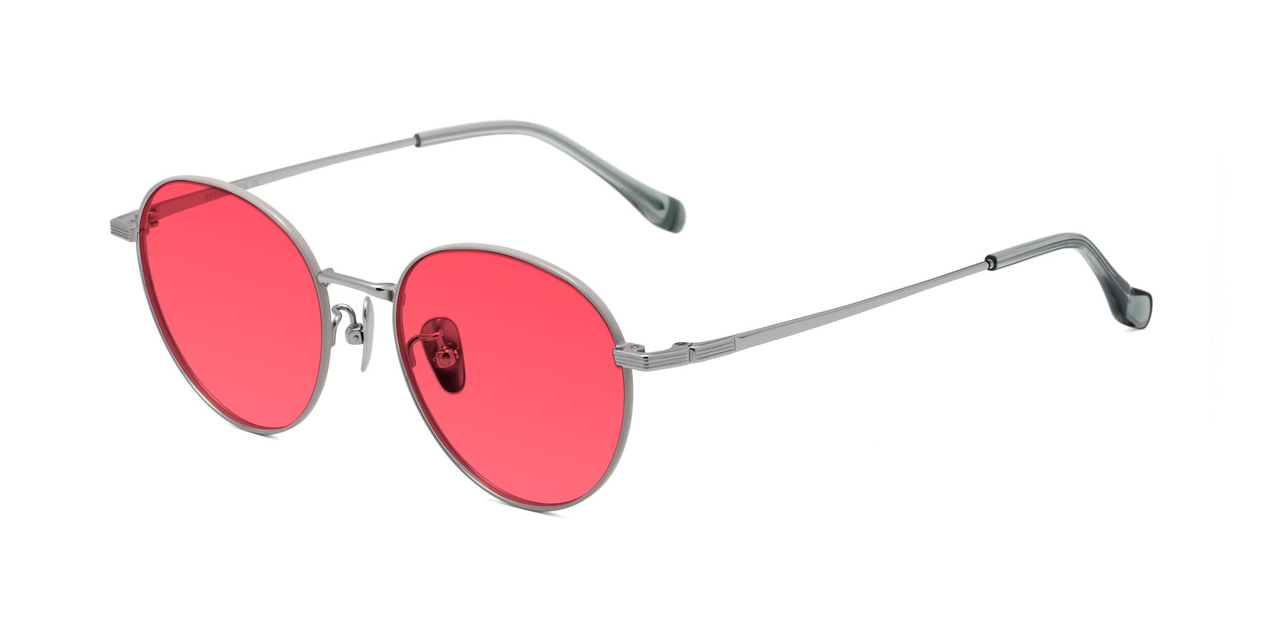 Angle of Sahala in Gray-Silver with Red Tinted Lenses