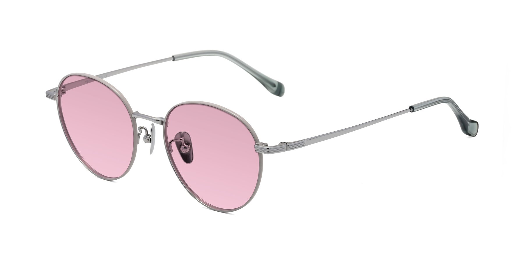 Angle of Sahala in Gray-Silver with Light Wine Tinted Lenses