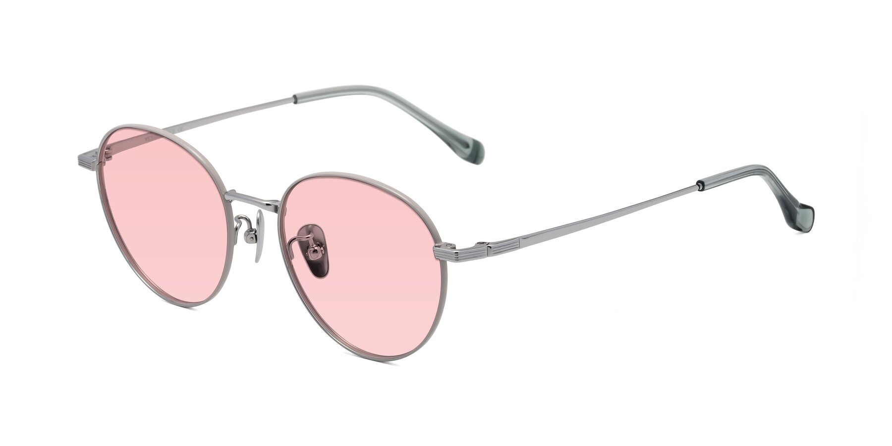 Angle of Sahala in Gray-Silver with Light Garnet Tinted Lenses