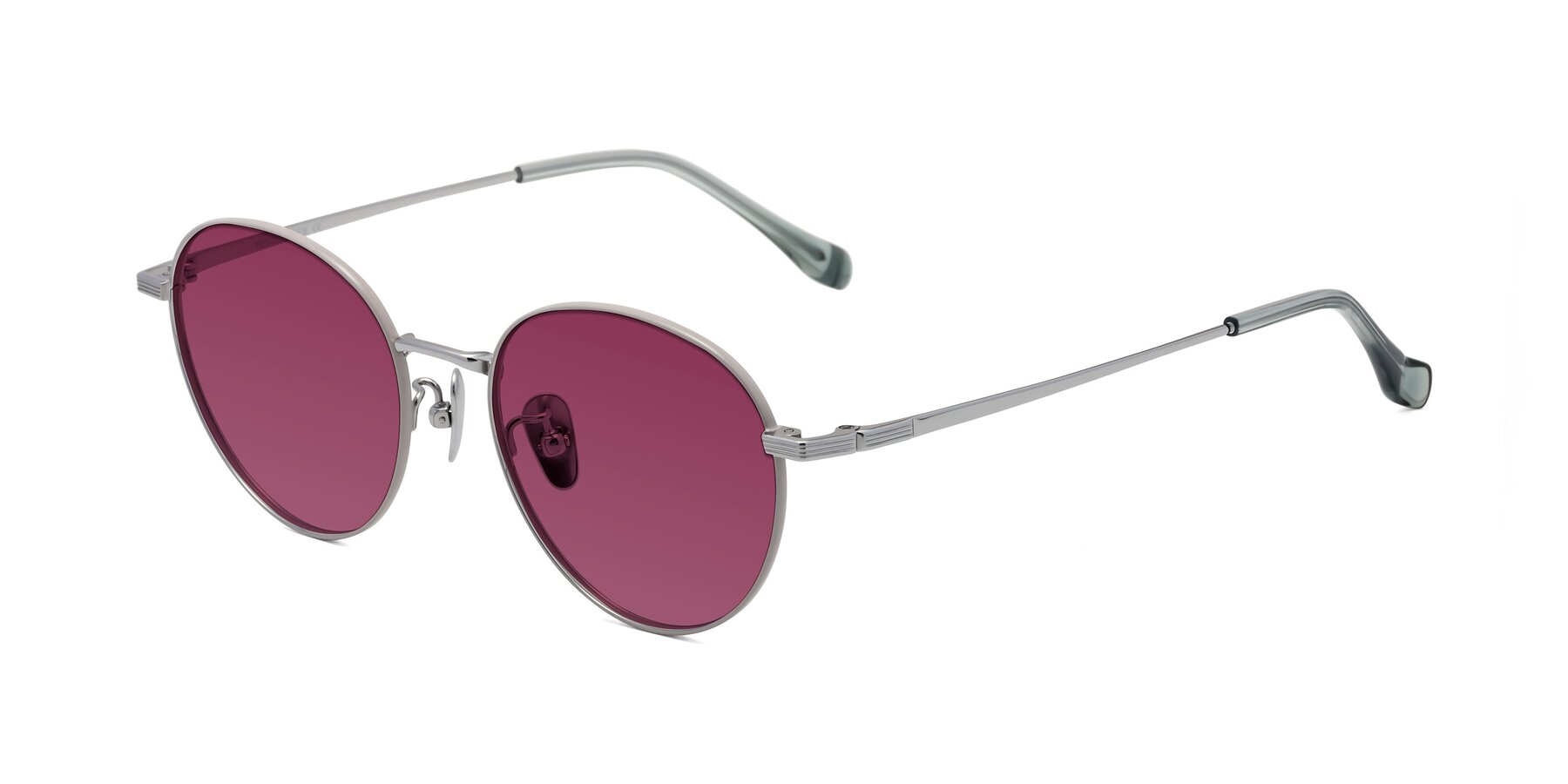 Angle of Sahala in Gray-Silver with Wine Tinted Lenses