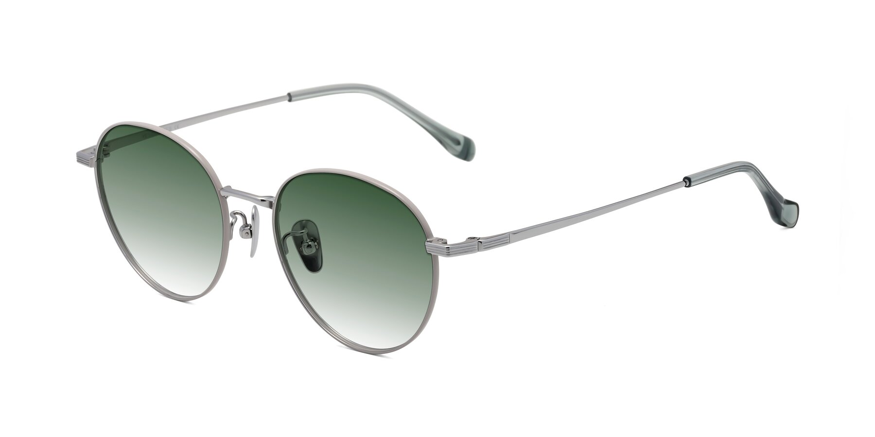 Angle of Sahala in Gray-Silver with Green Gradient Lenses