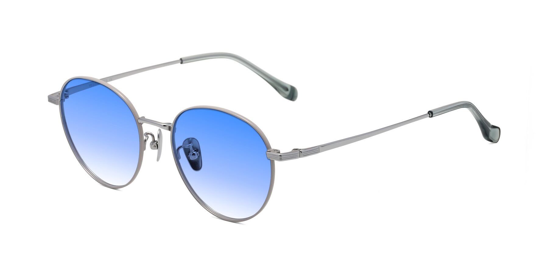 Angle of Sahala in Gray-Silver with Blue Gradient Lenses