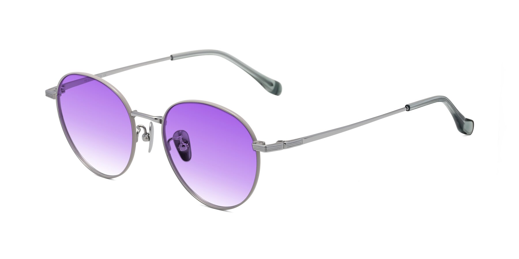 Angle of Sahala in Gray-Silver with Purple Gradient Lenses