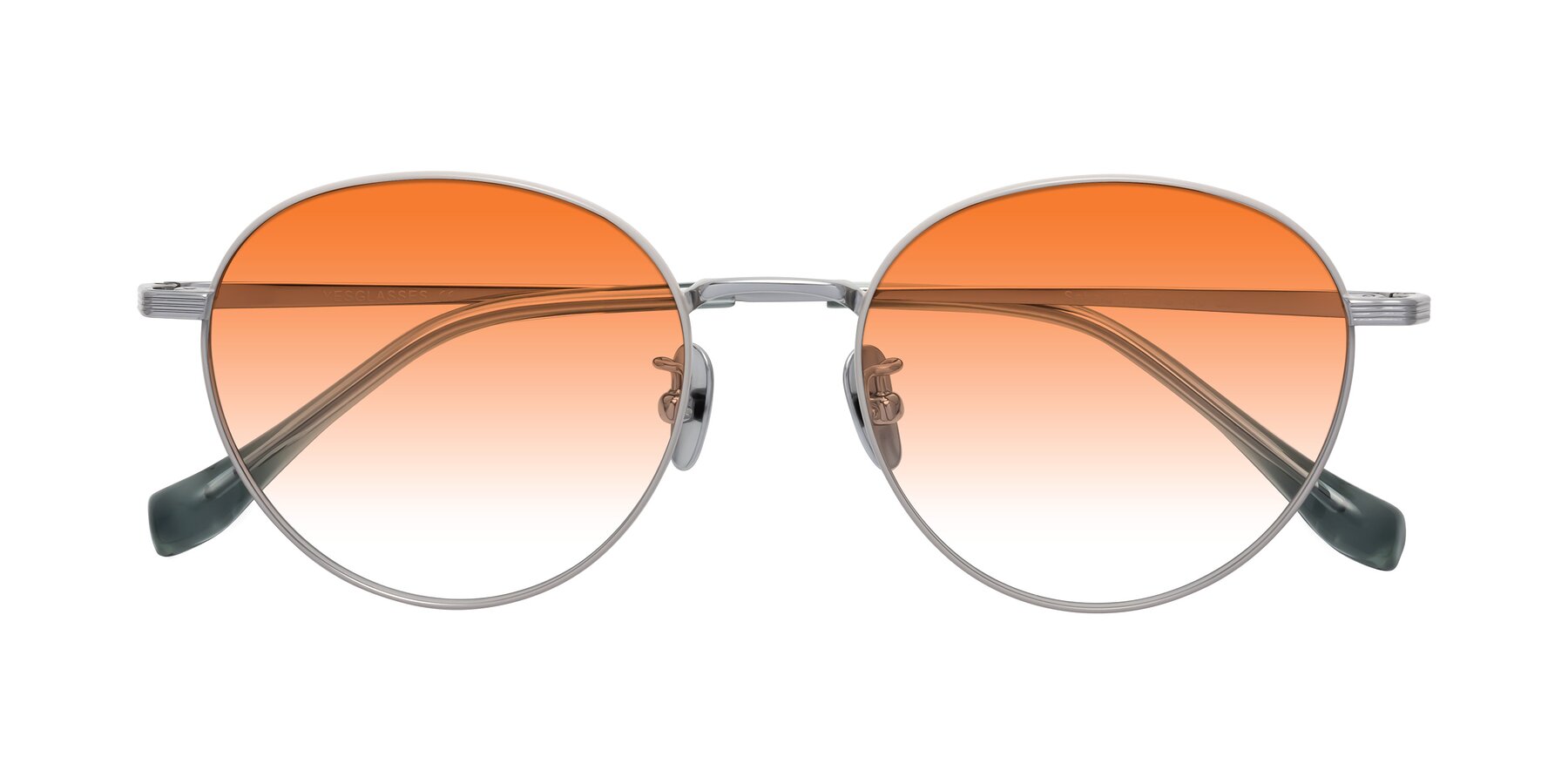 Folded Front of Sahala in Gray-Silver with Orange Gradient Lenses