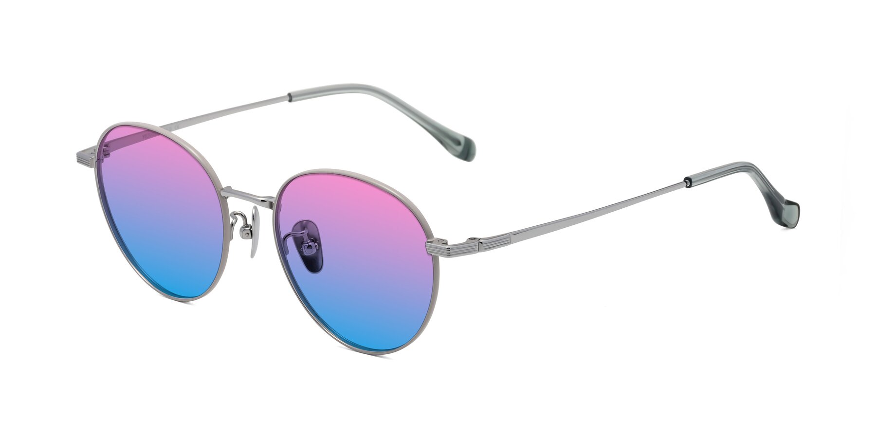 Angle of Sahala in Gray-Silver with Pink / Blue Gradient Lenses