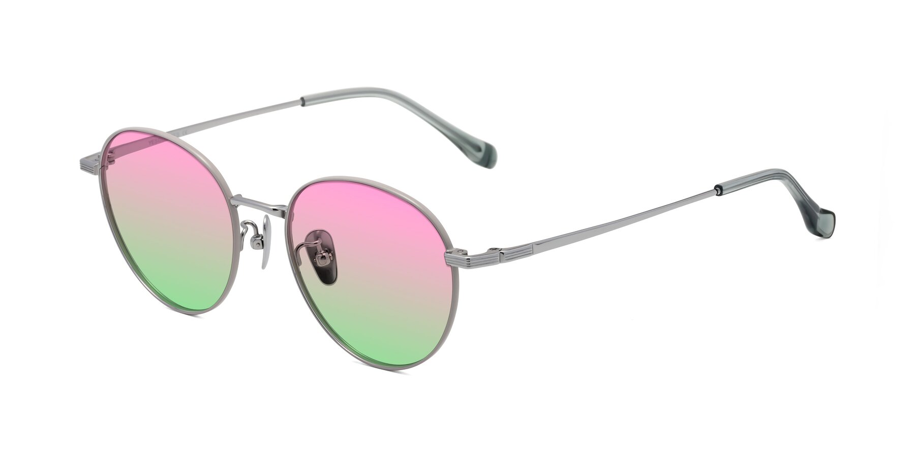 Angle of Sahala in Gray-Silver with Pink / Green Gradient Lenses