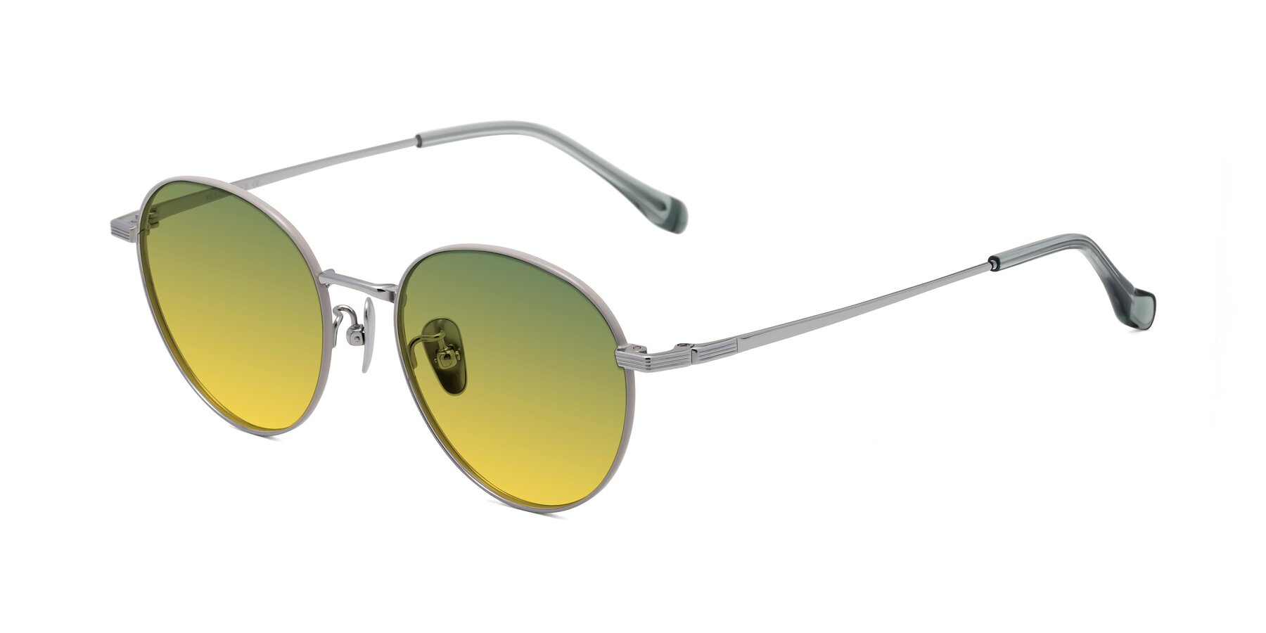 Angle of Sahala in Gray-Silver with Green / Yellow Gradient Lenses