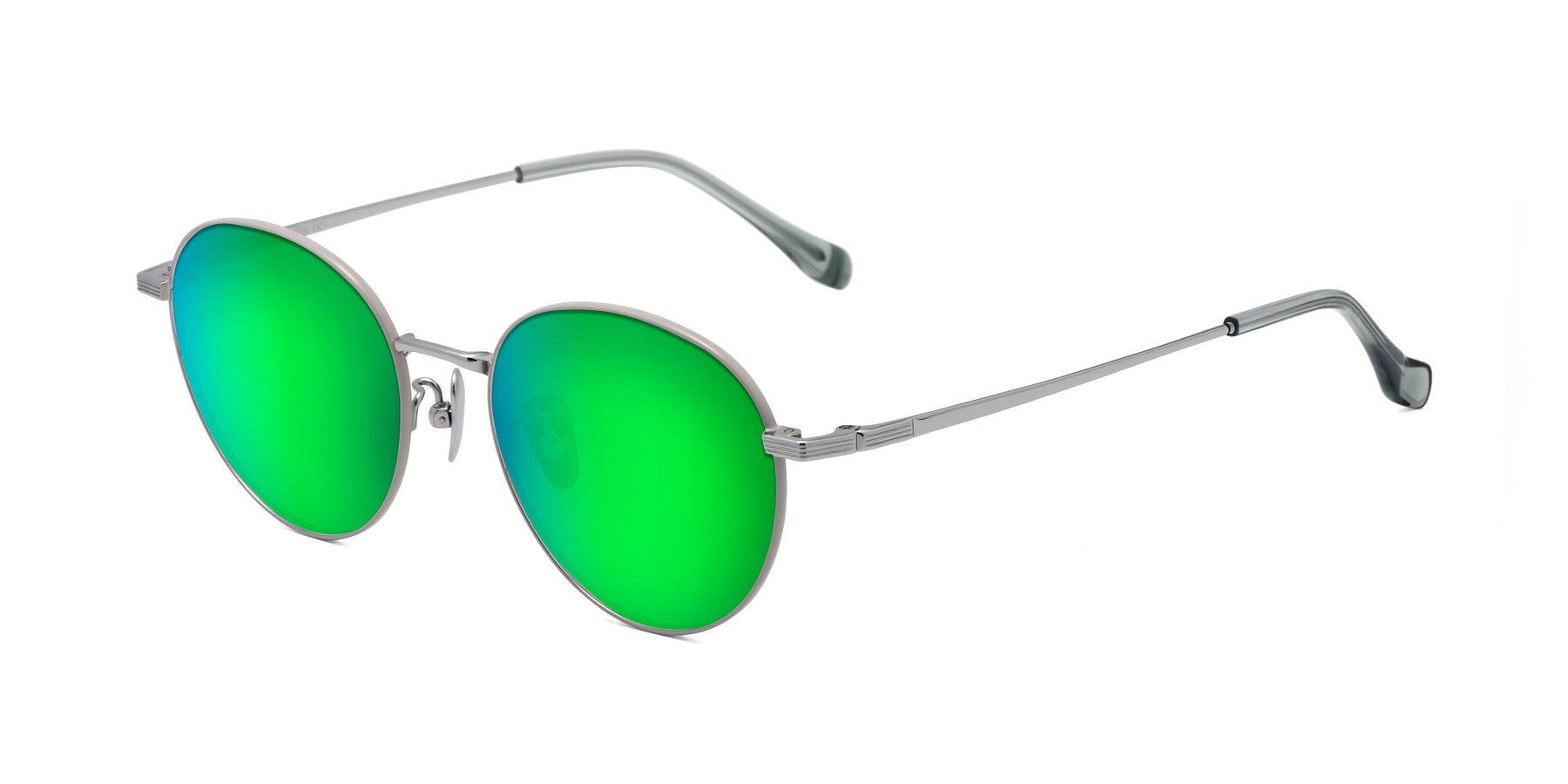 Angle of Sahala in Gray-Silver with Green Mirrored Lenses