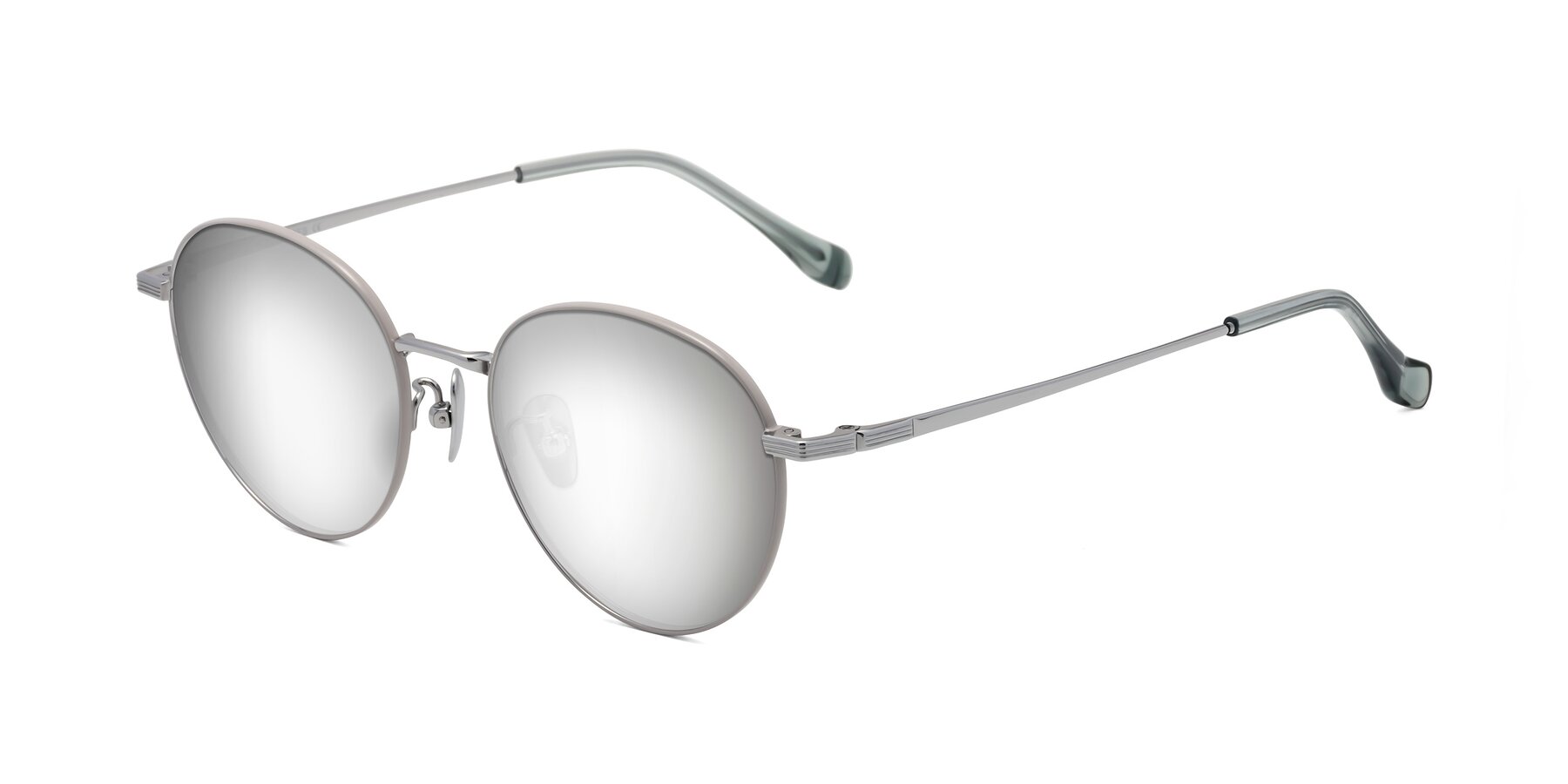 Angle of Sahala in Gray-Silver with Silver Mirrored Lenses