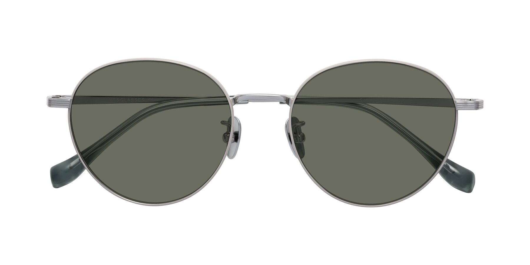 Folded Front of Sahala in Gray-Silver with Gray Polarized Lenses