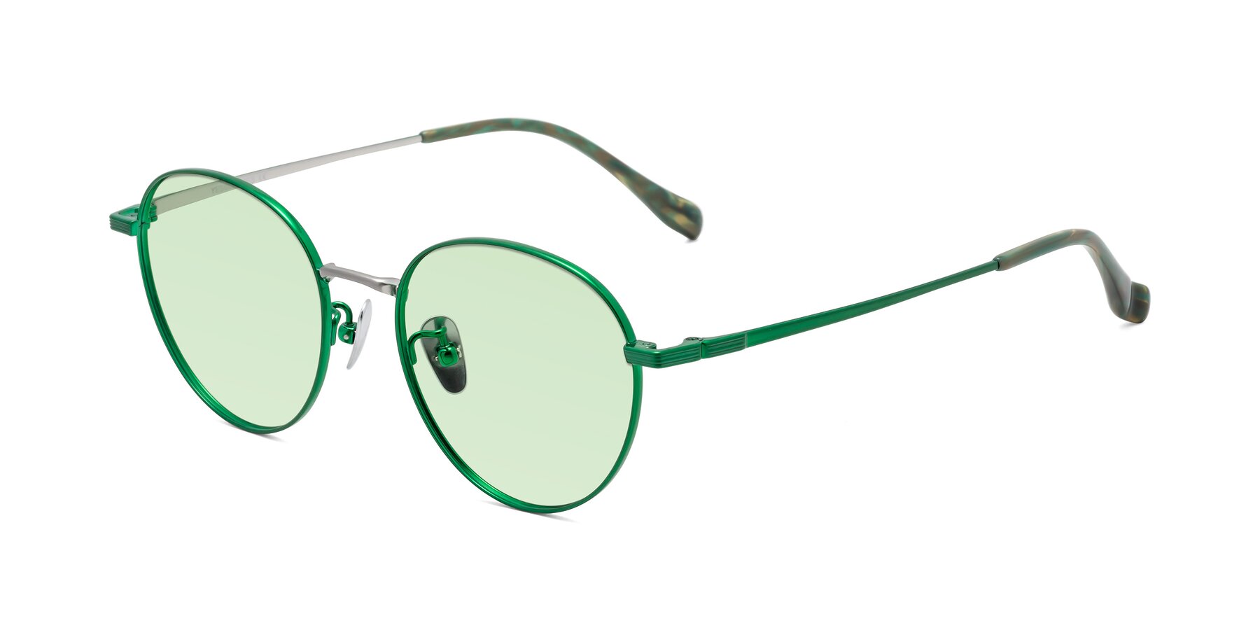 Angle of Sahala in Green-Sliver with Light Green Tinted Lenses