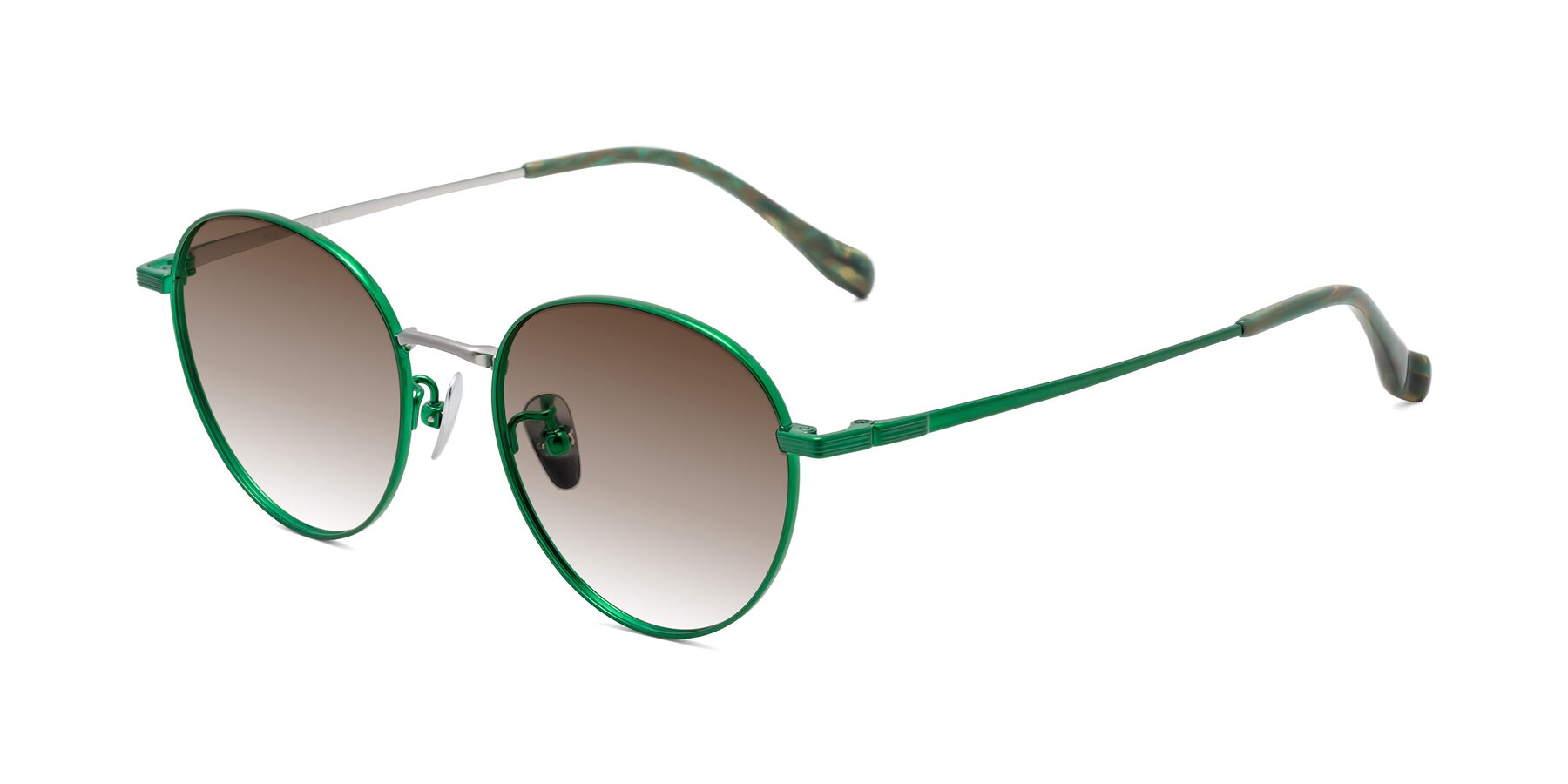 Angle of Sahala in Green-Sliver with Brown Gradient Lenses