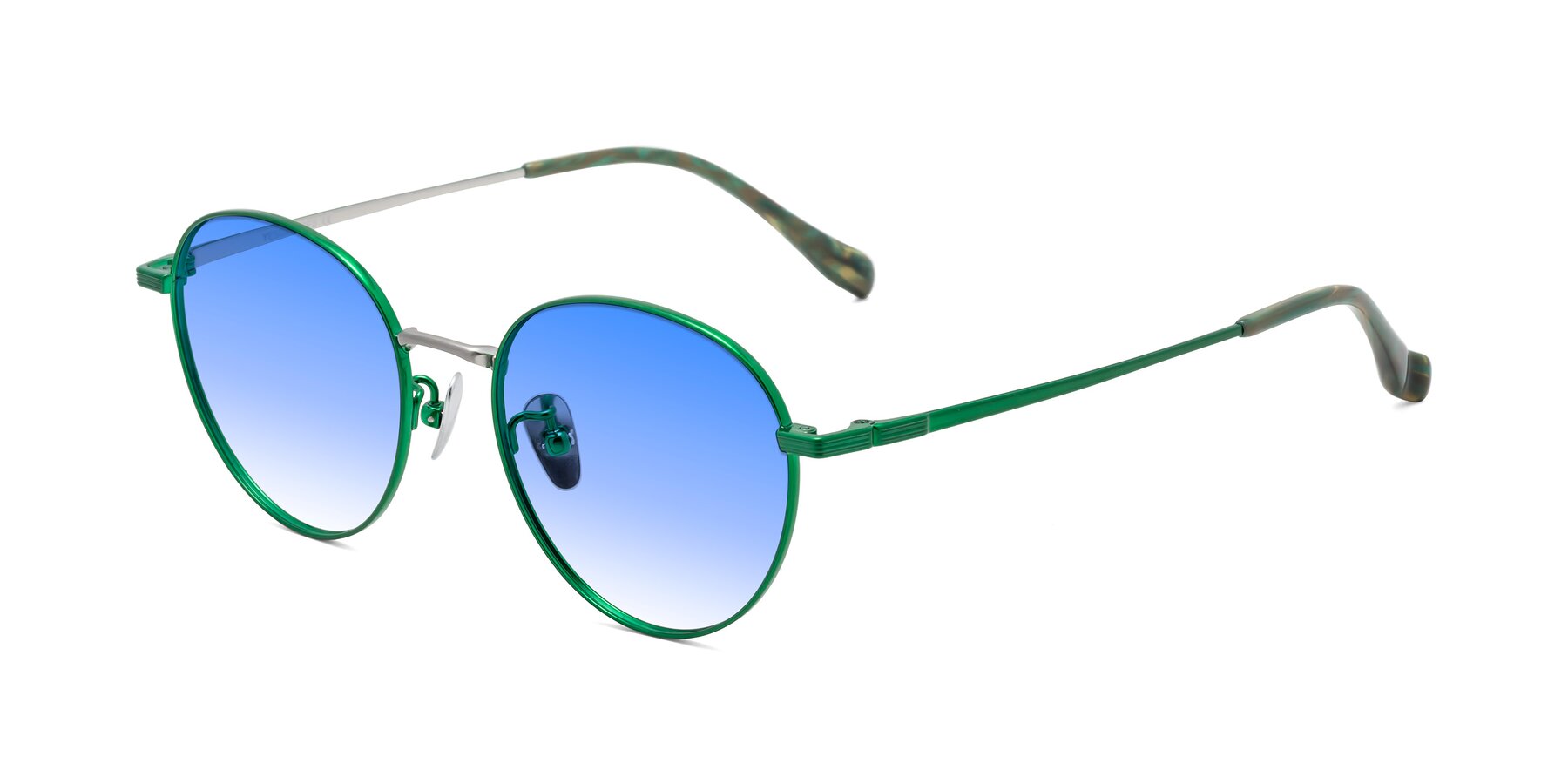 Angle of Sahala in Green-Sliver with Blue Gradient Lenses