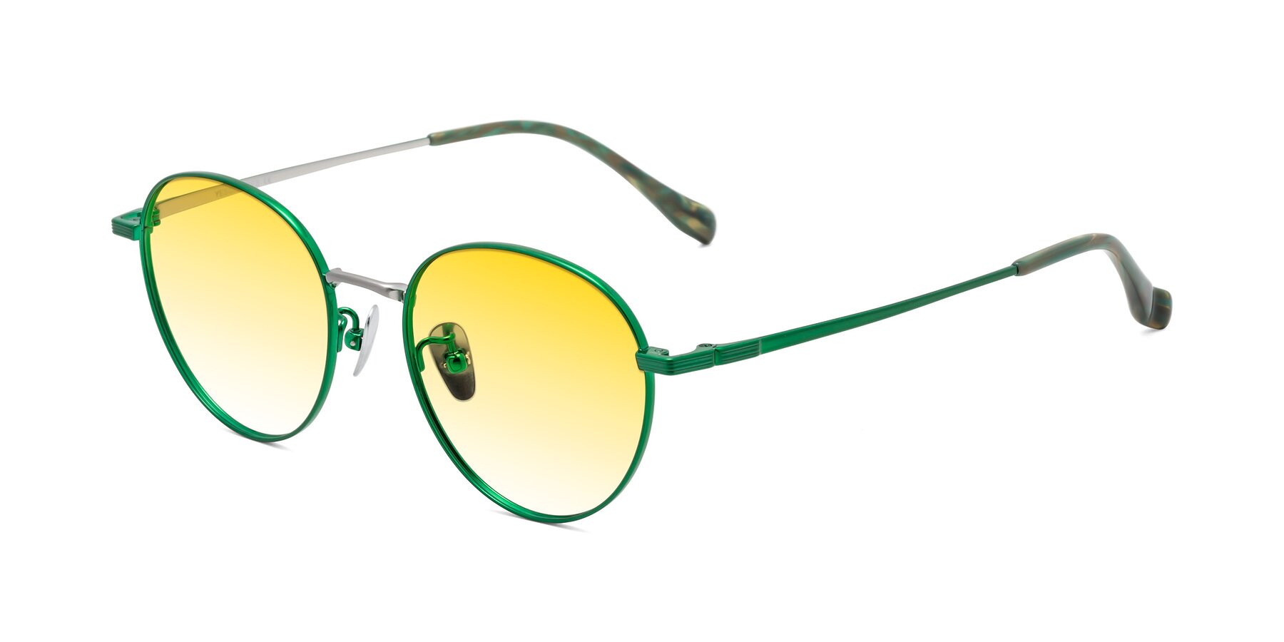 Angle of Sahala in Green-Sliver with Yellow Gradient Lenses