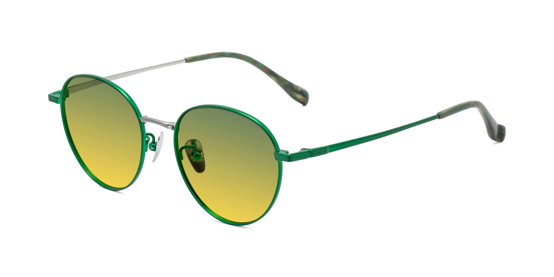 Angle of Sahala in Green-Sliver with Green / Yellow Gradient Lenses