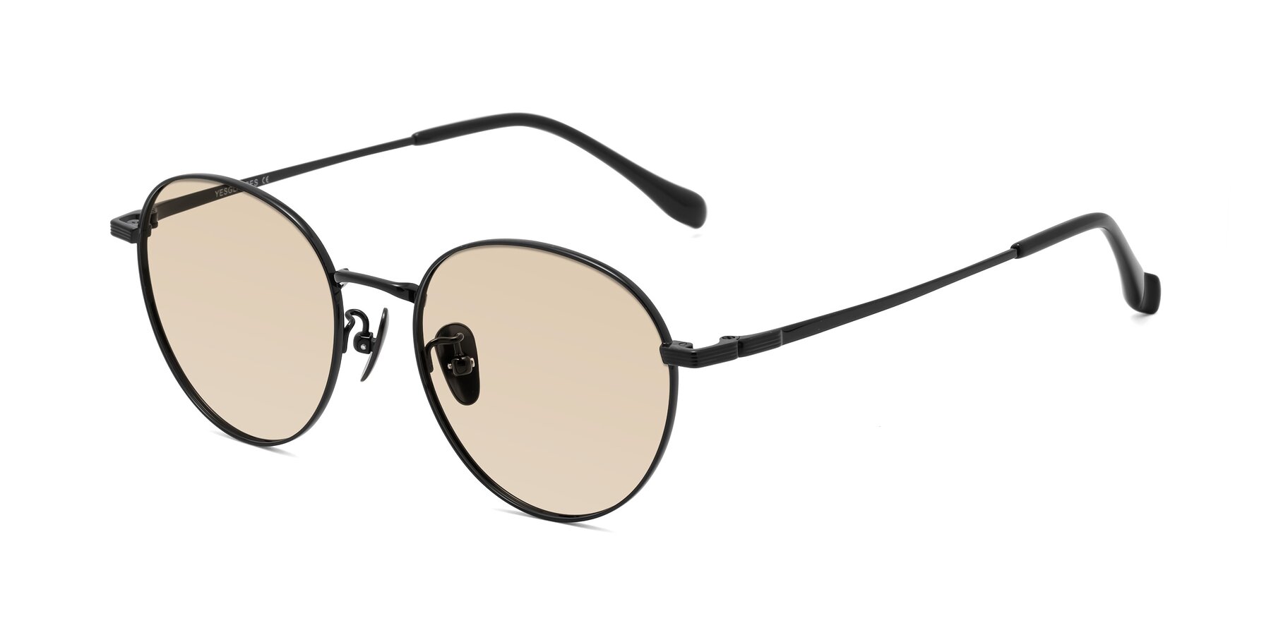 Angle of Sahala in Black with Light Brown Tinted Lenses