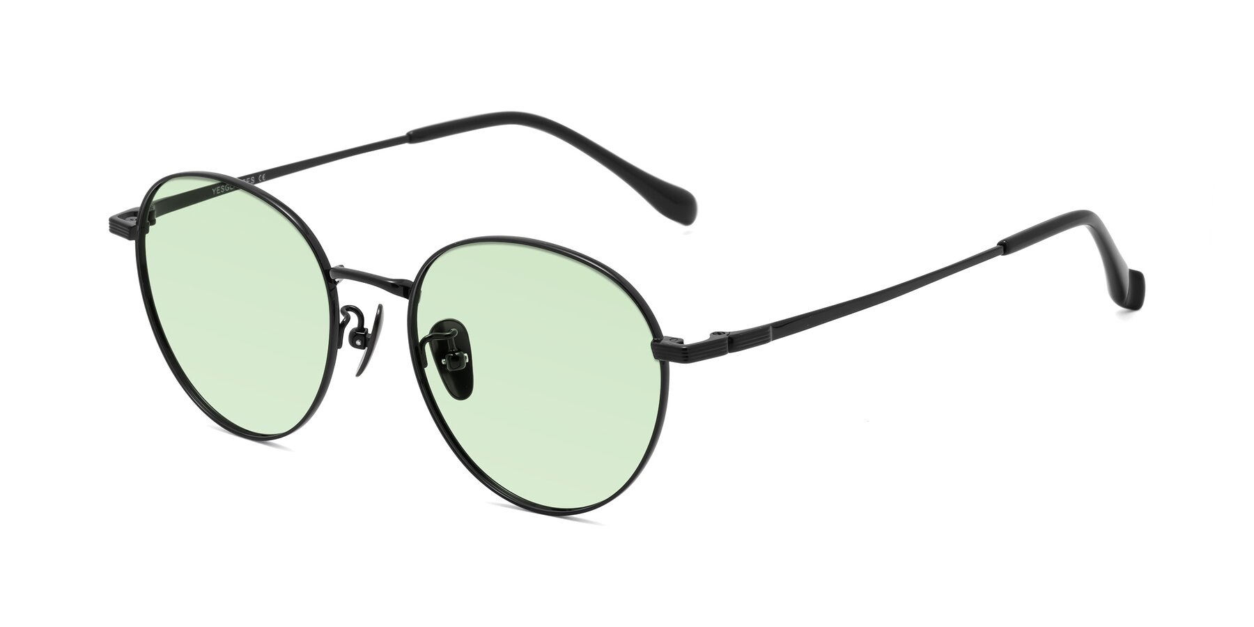 Angle of Sahala in Black with Light Green Tinted Lenses