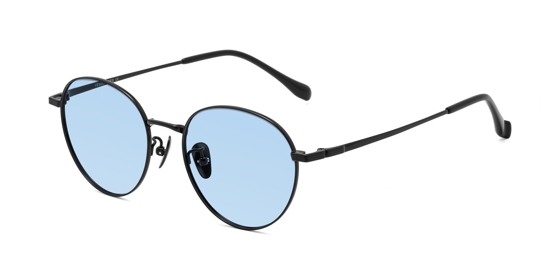 Angle of Sahala in Black with Light Blue Tinted Lenses