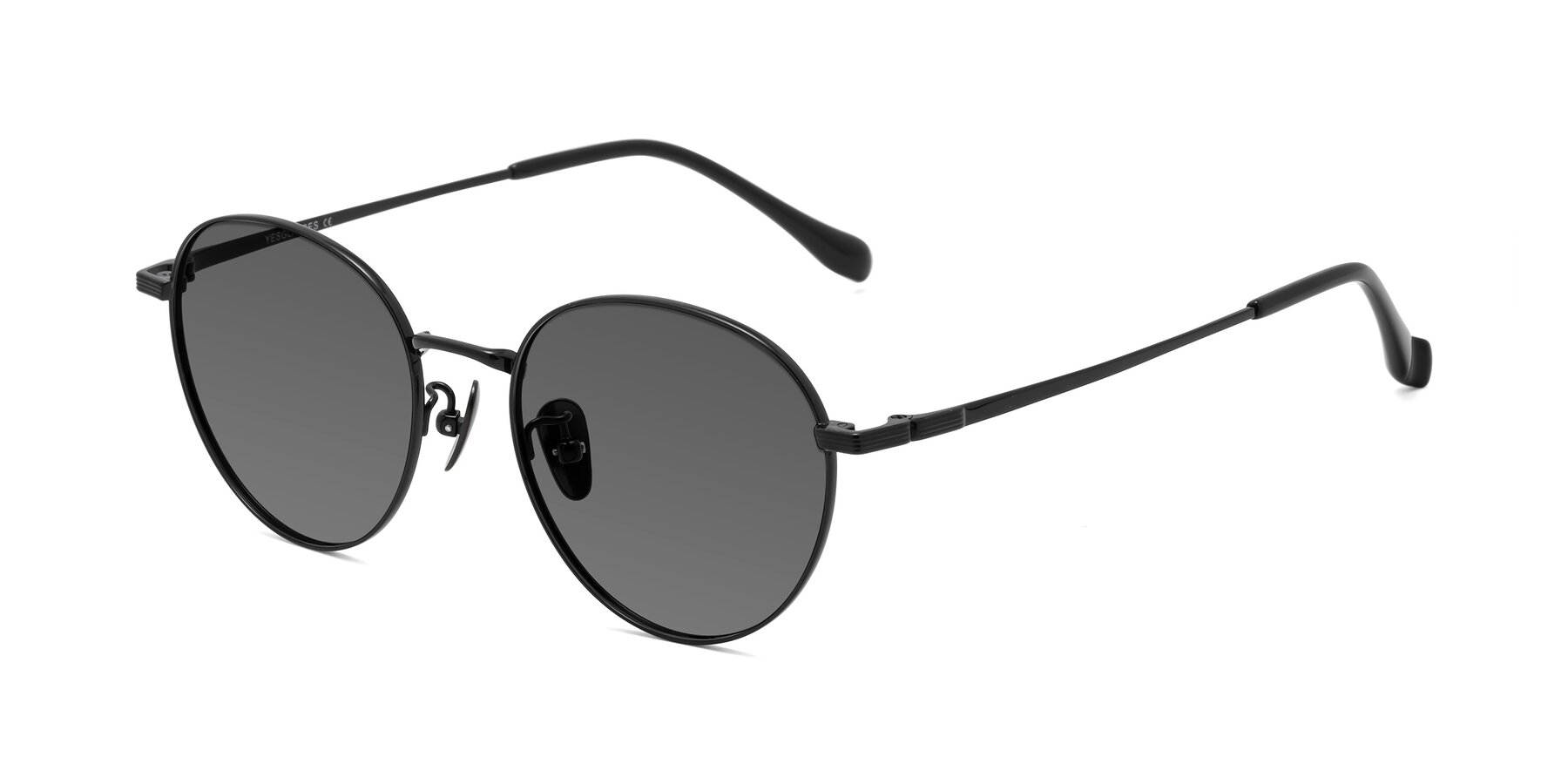 Angle of Sahala in Black with Medium Gray Tinted Lenses