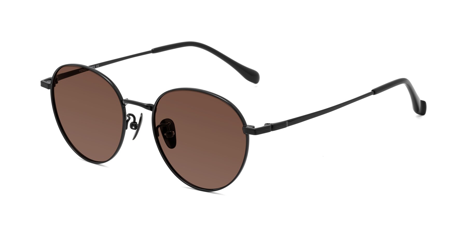 Angle of Sahala in Black with Brown Tinted Lenses