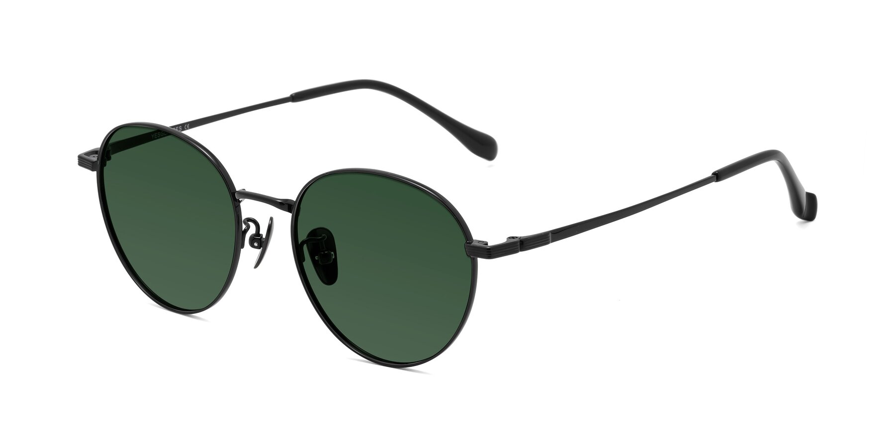 Angle of Sahala in Black with Green Tinted Lenses