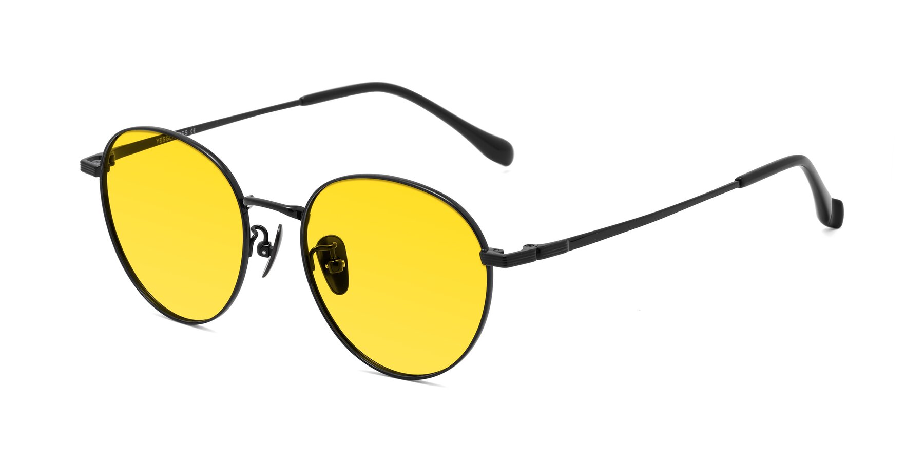 Angle of Sahala in Black with Yellow Tinted Lenses