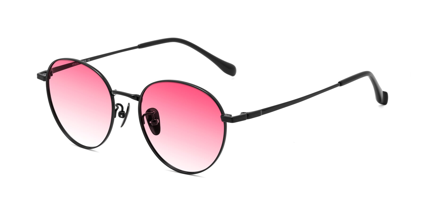 Angle of Sahala in Black with Pink Gradient Lenses