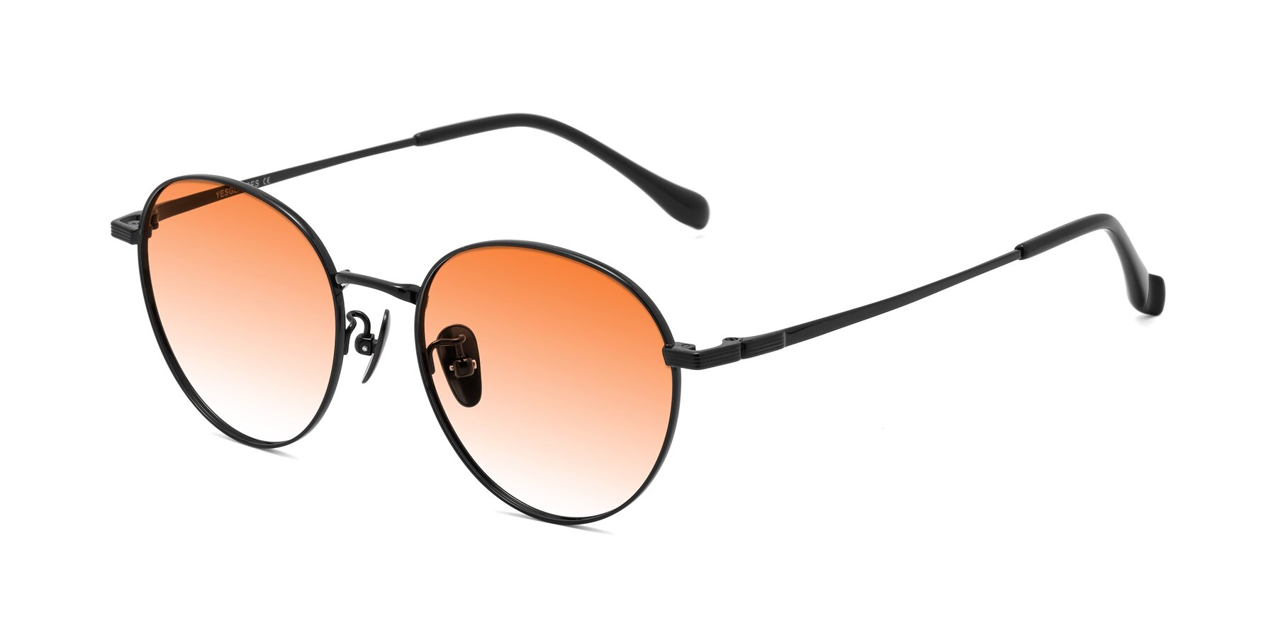 Angle of Sahala in Black with Orange Gradient Lenses