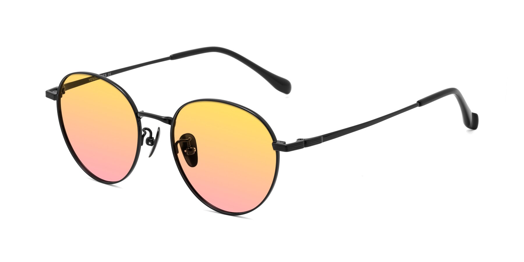 Angle of Sahala in Black with Yellow / Pink Gradient Lenses