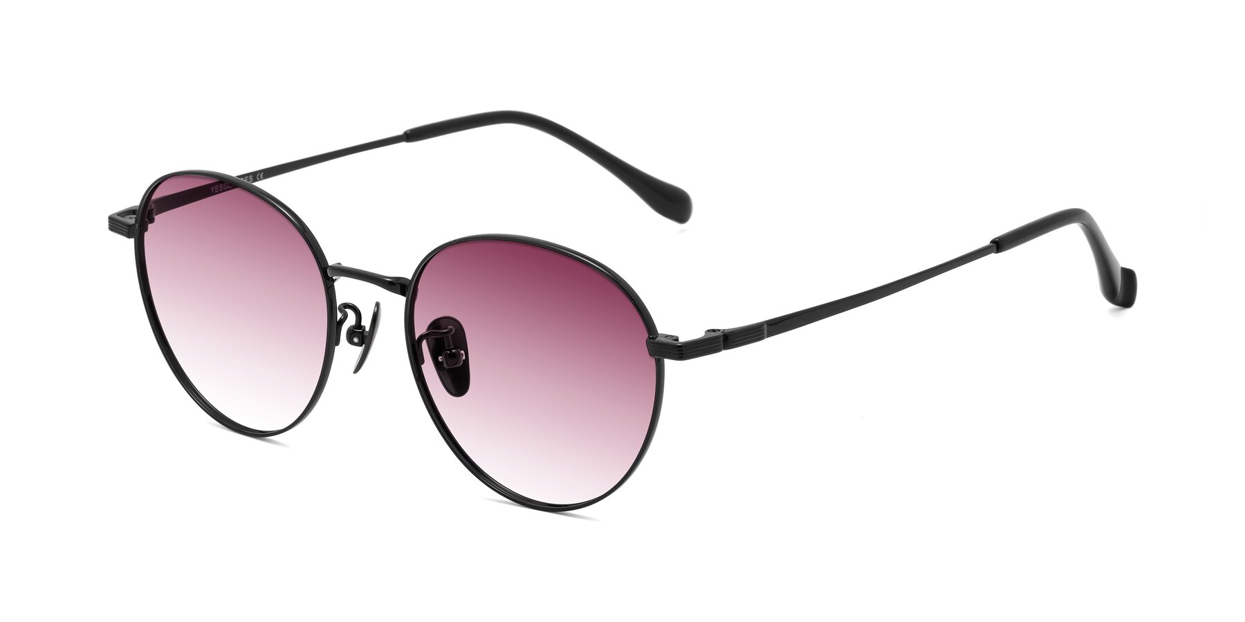 Angle of Sahala in Black with Wine Gradient Lenses