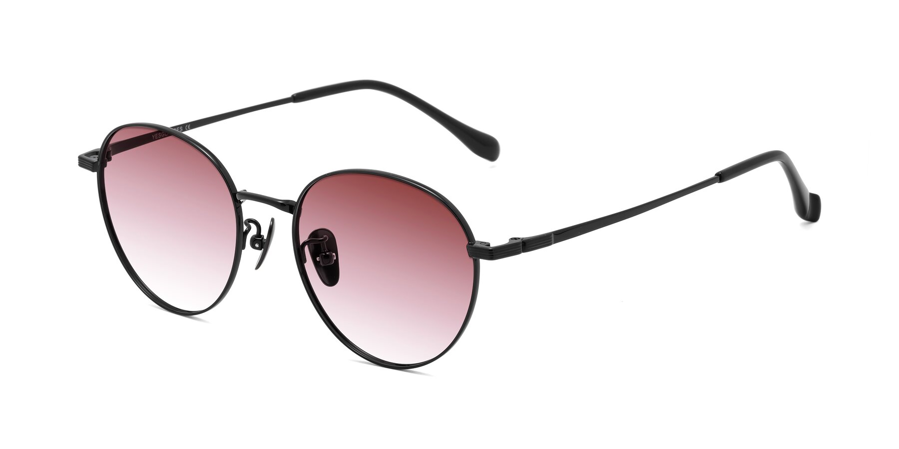 Angle of Sahala in Black with Garnet Gradient Lenses