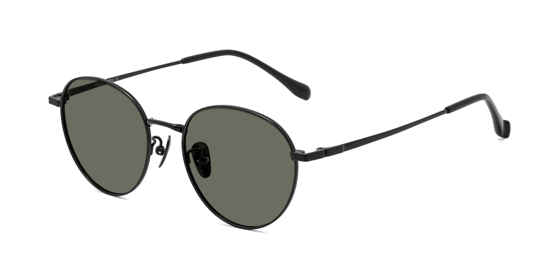 Angle of Sahala in Black with Gray Polarized Lenses