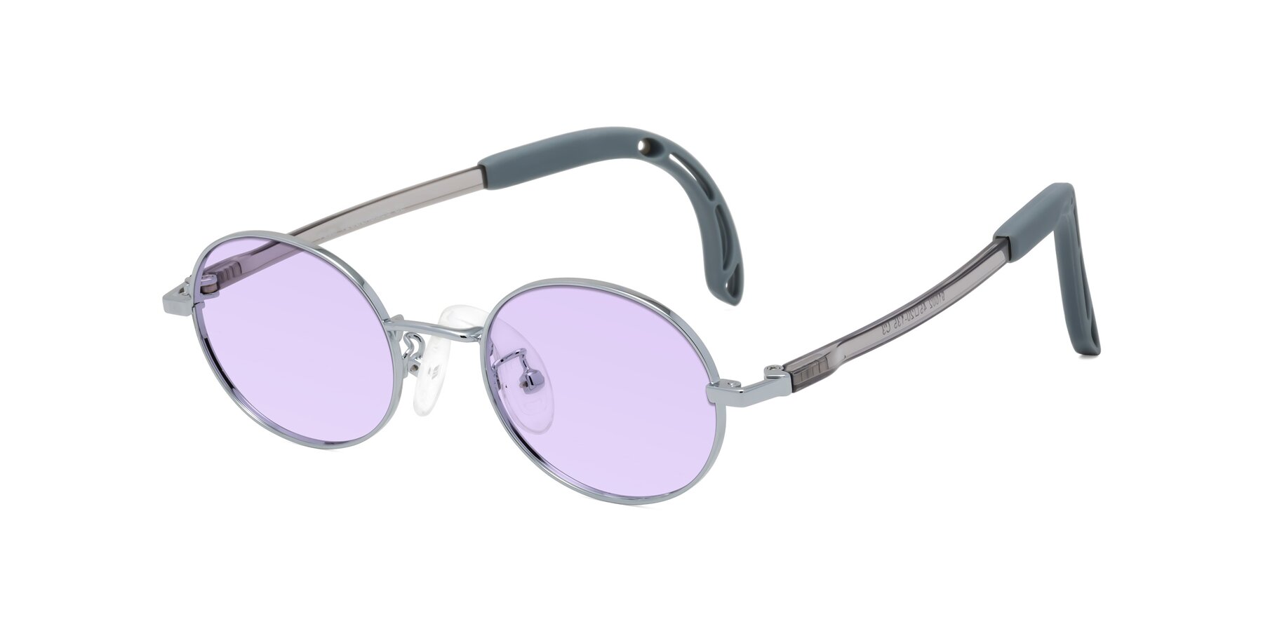 Angle of Pesci in Knight Silver with Light Purple Tinted Lenses