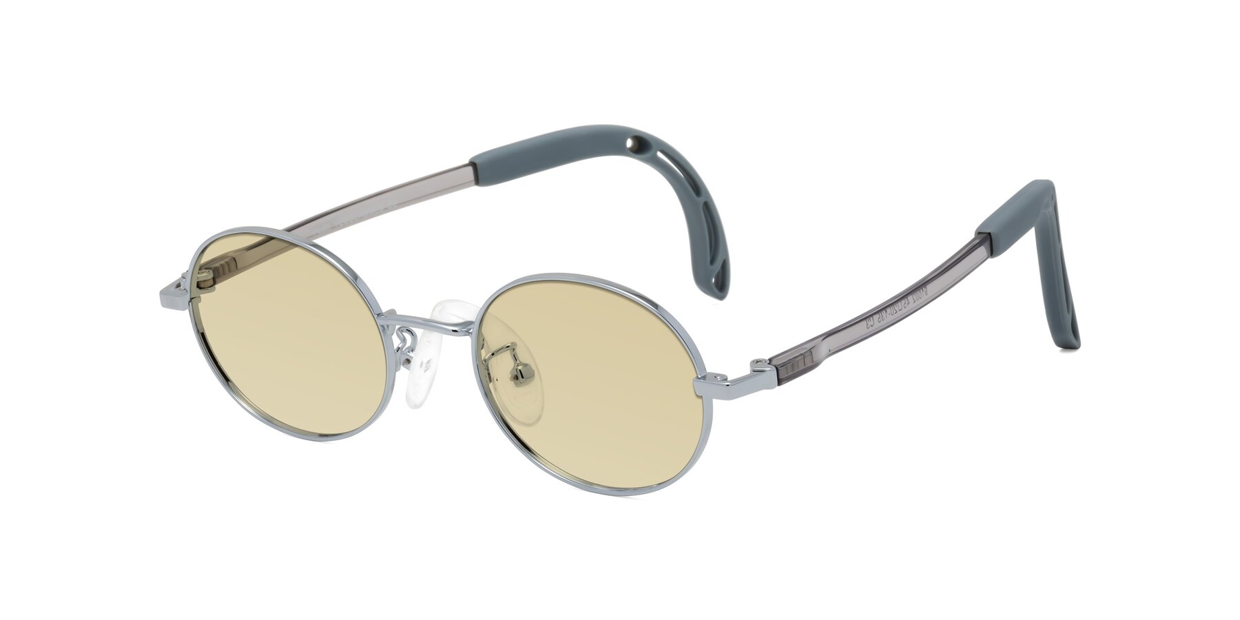 Angle of Pesci in Knight Silver with Light Champagne Tinted Lenses