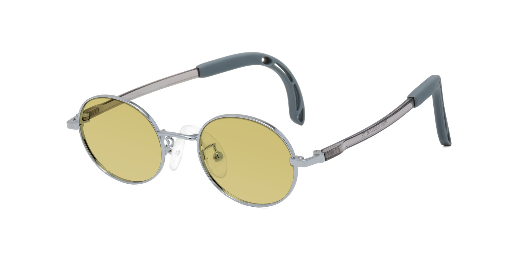 Angle of Pesci in Knight Silver with Medium Champagne Tinted Lenses