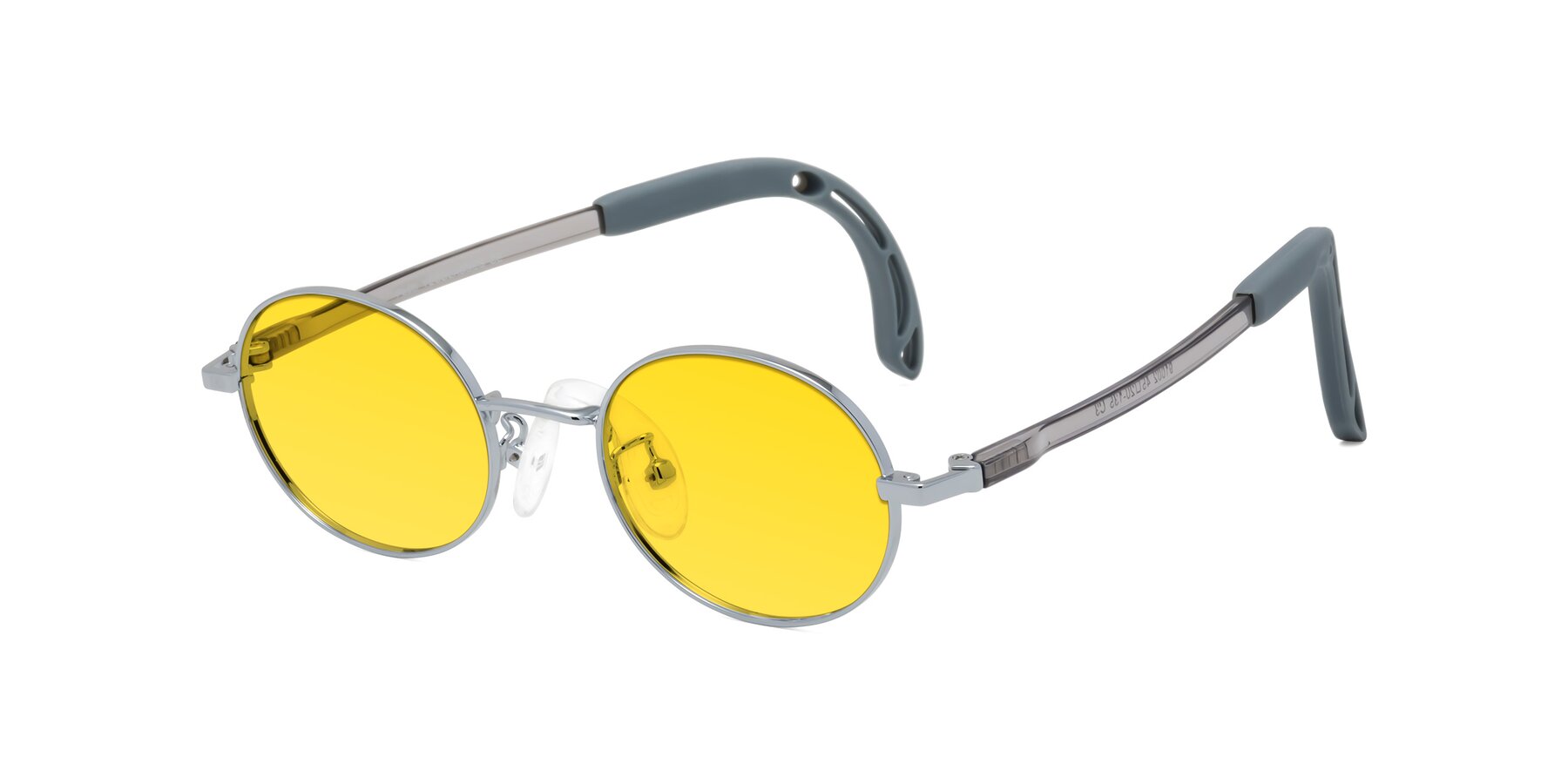 Angle of Pesci in Knight Silver with Yellow Tinted Lenses