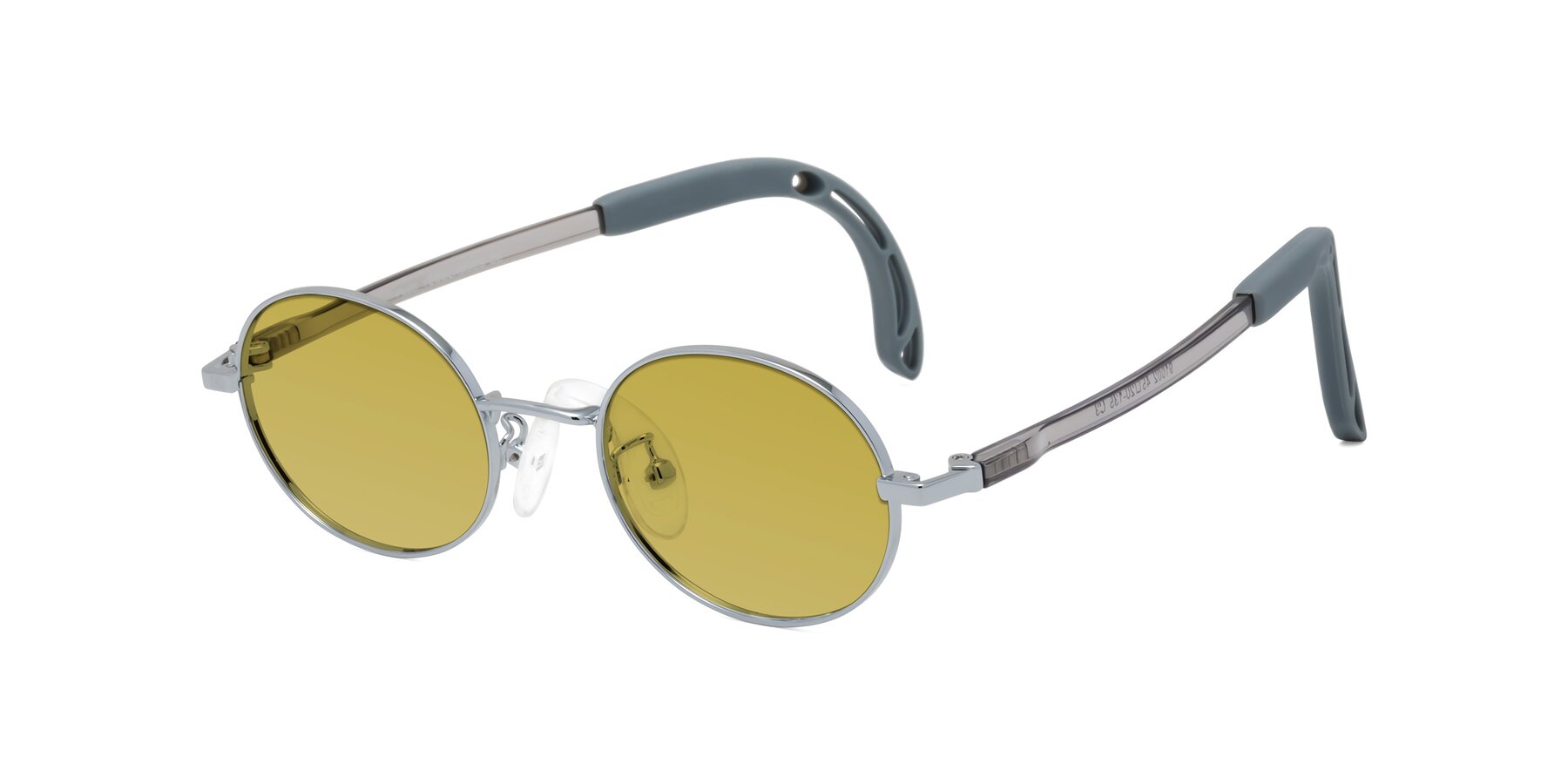 Angle of Pesci in Knight Silver with Champagne Tinted Lenses