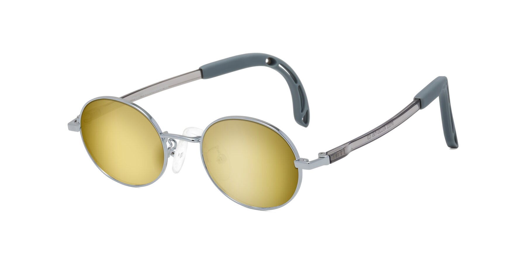 Angle of Pesci in Knight Silver with Gold Mirrored Lenses