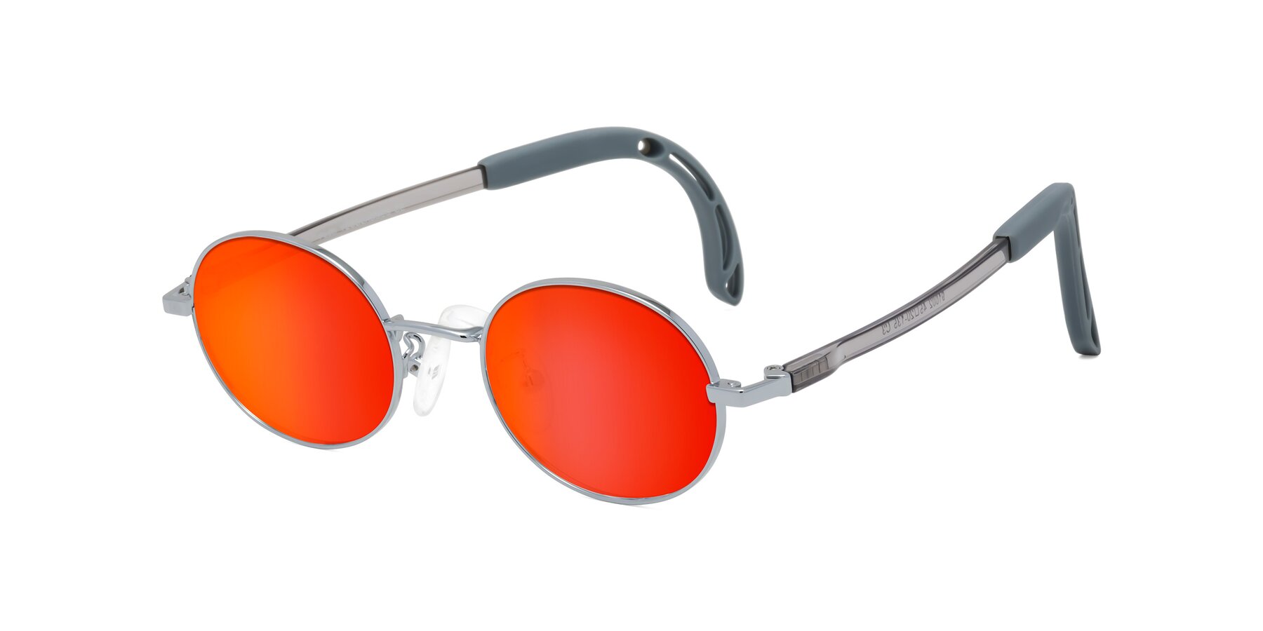 Angle of Pesci in Knight Silver with Red Gold Mirrored Lenses