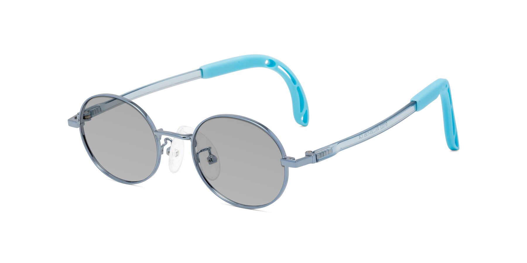 Angle of Pesci in Pilot Blue with Light Gray Tinted Lenses