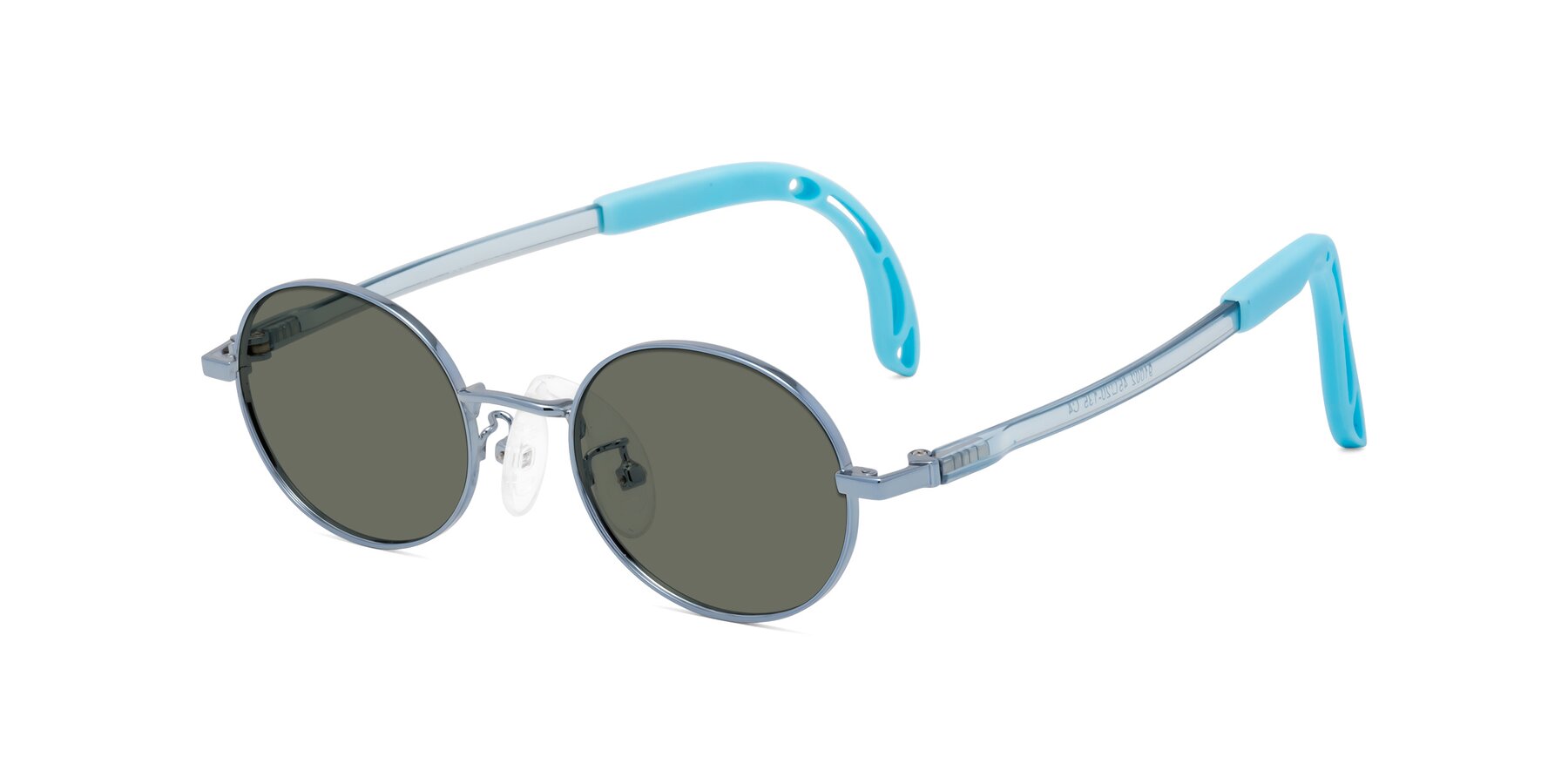 Angle of Pesci in Pilot Blue with Gray Polarized Lenses