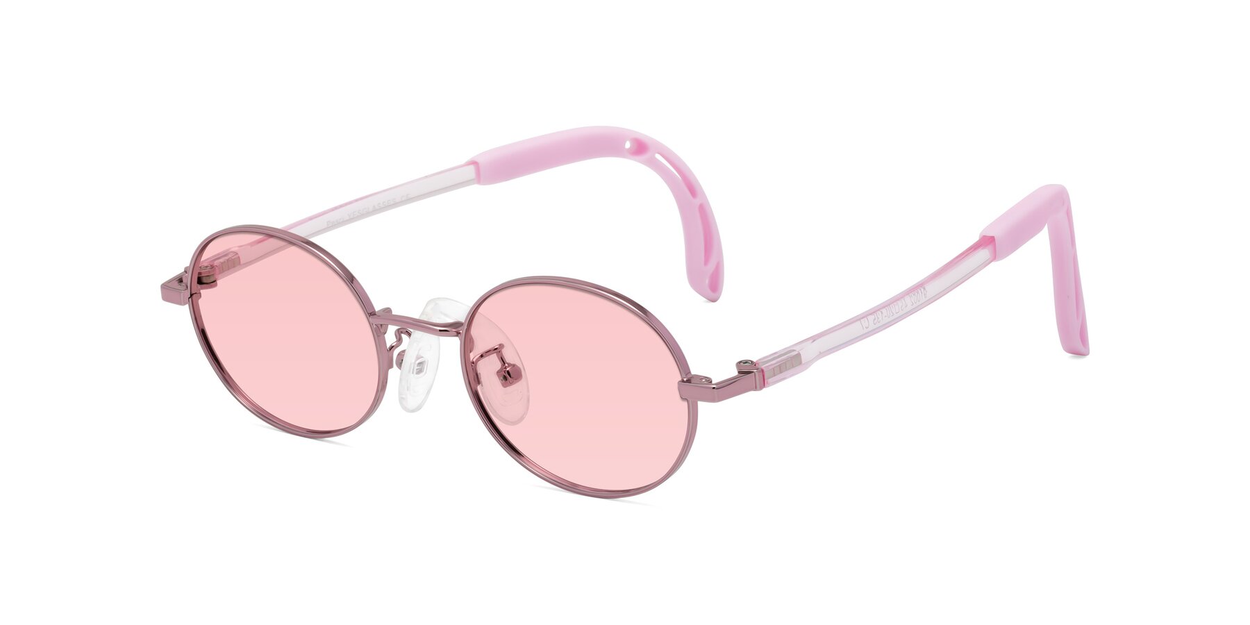 Angle of Pesci in Artist Pink with Light Garnet Tinted Lenses