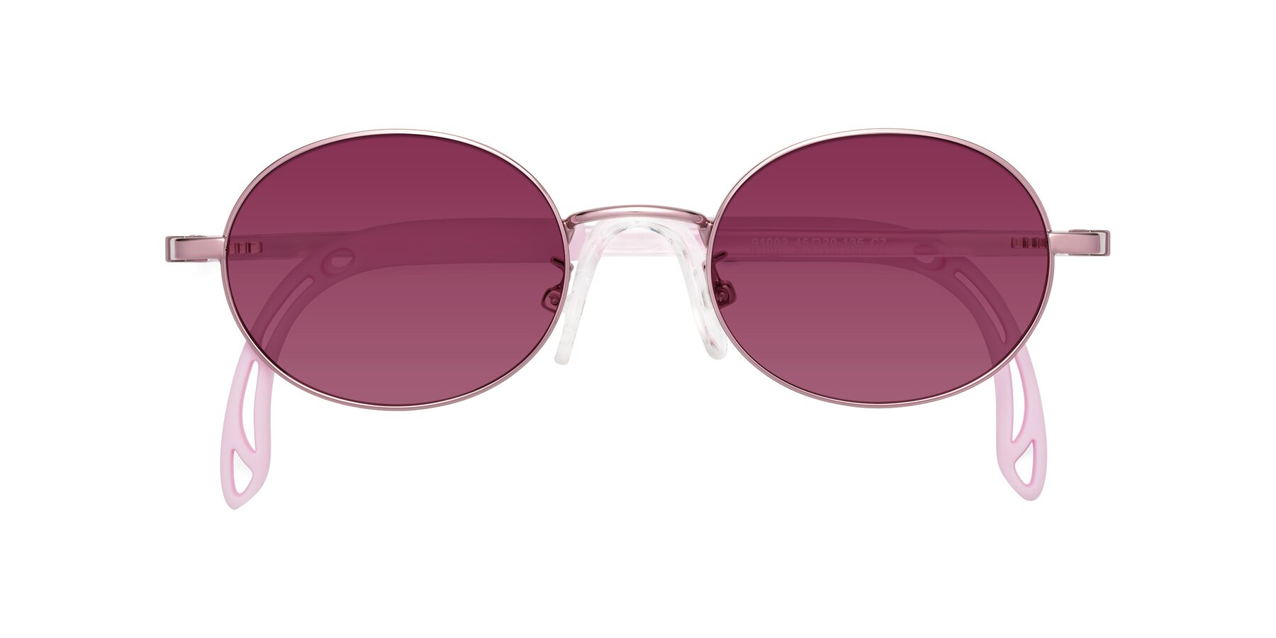 Folded Front of Pesci in Artist Pink with Wine Tinted Lenses