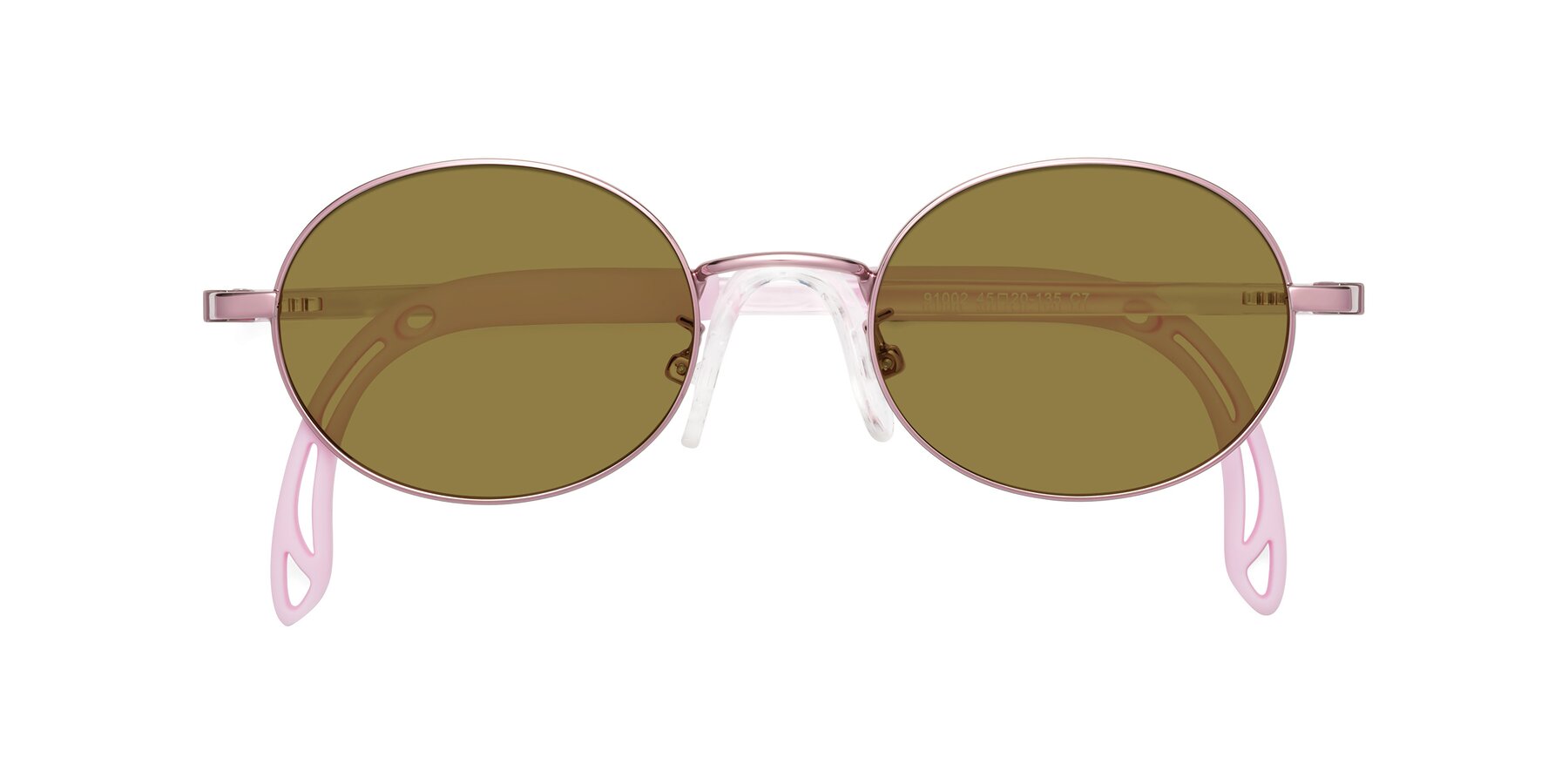 Folded Front of Pesci in Artist Pink with Brown Polarized Lenses