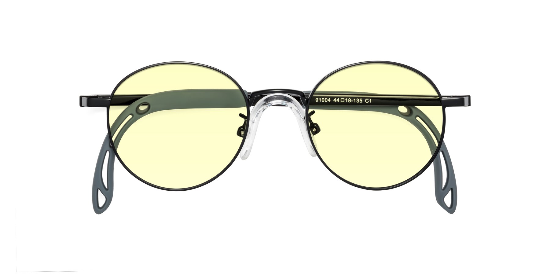 Folded Front of Macaulay in Ninja Black with Light Yellow Tinted Lenses