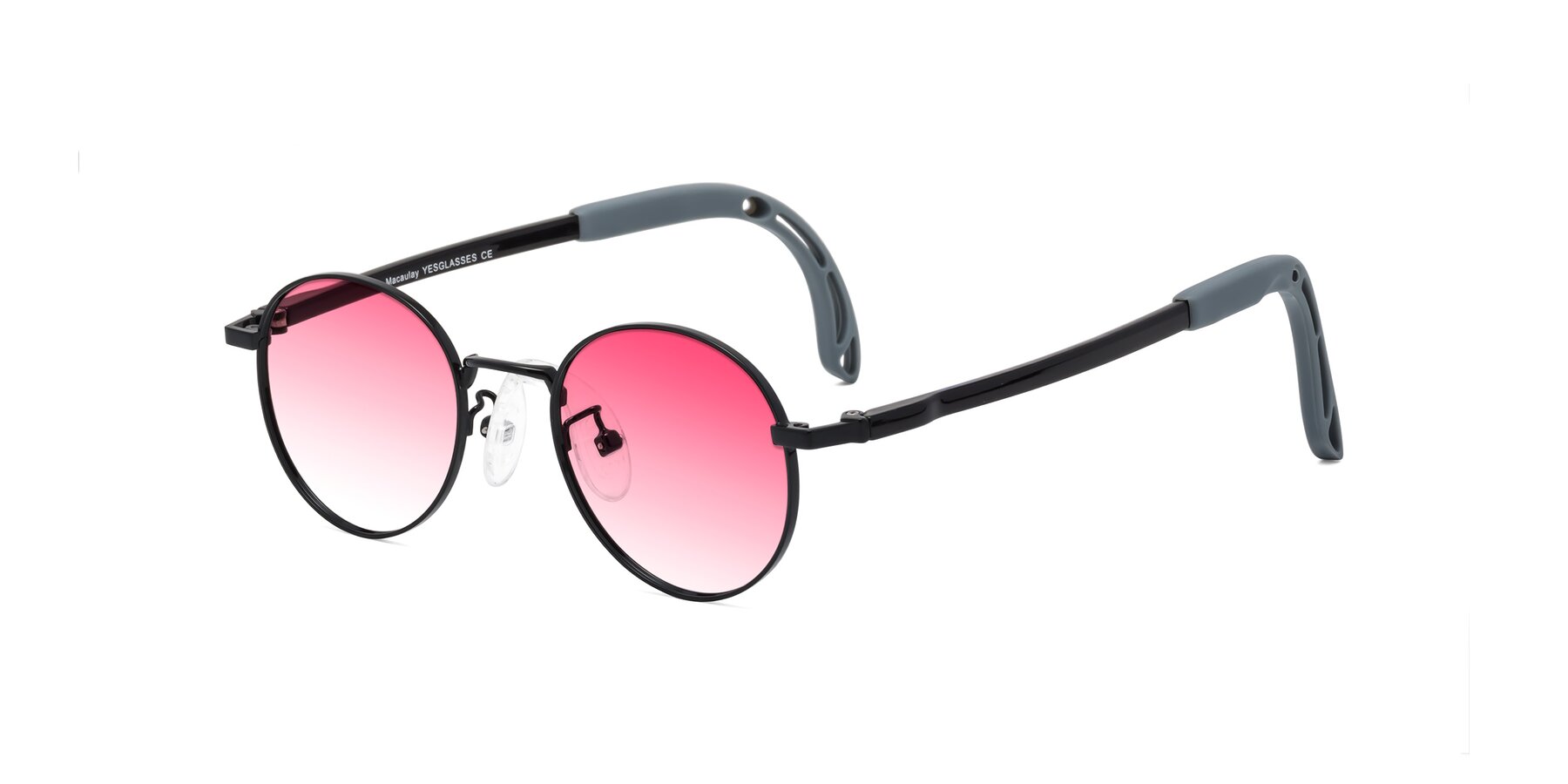 Angle of Macaulay in Ninja Black with Pink Gradient Lenses