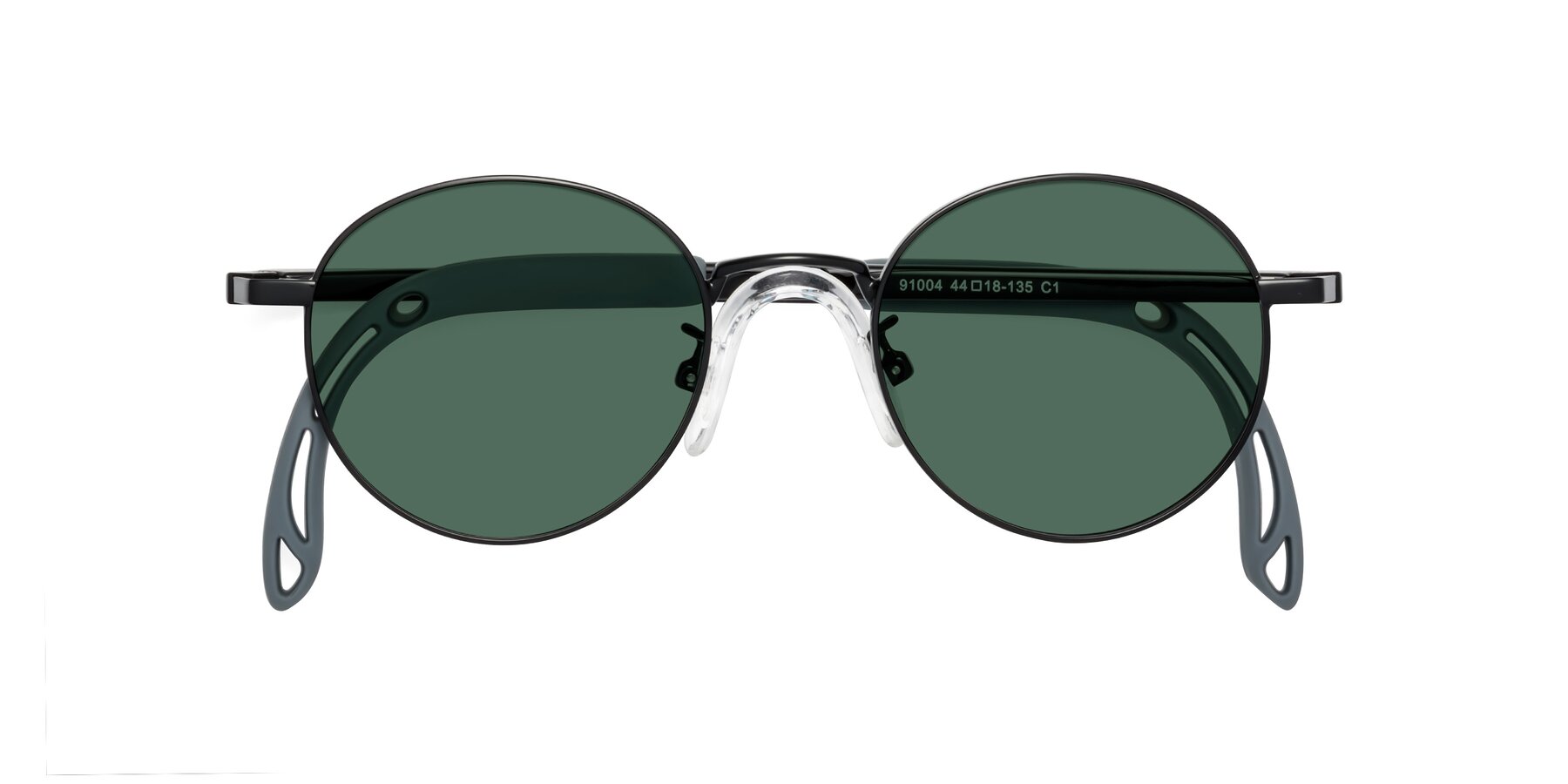 Folded Front of Macaulay in Ninja Black with Green Polarized Lenses