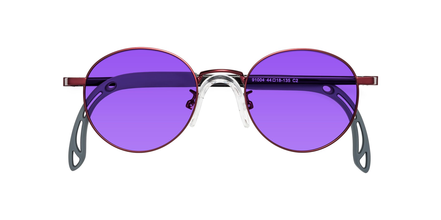 Folded Front of Macaulay in Dragon Wine with Purple Tinted Lenses