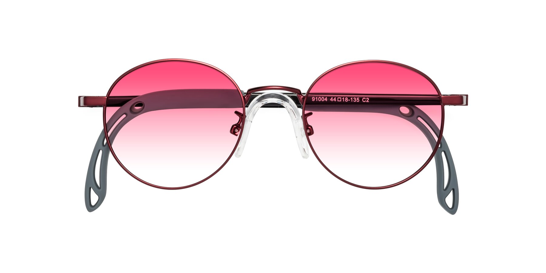 Folded Front of Macaulay in Dragon Wine with Pink Gradient Lenses